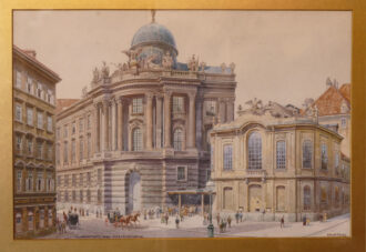 Erwin Pendl "Michaelerplatz, Wien, Altes Burgtheater"